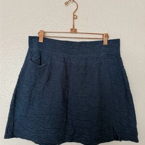 Toad&Co Blue Textured Skirt size M Women’s